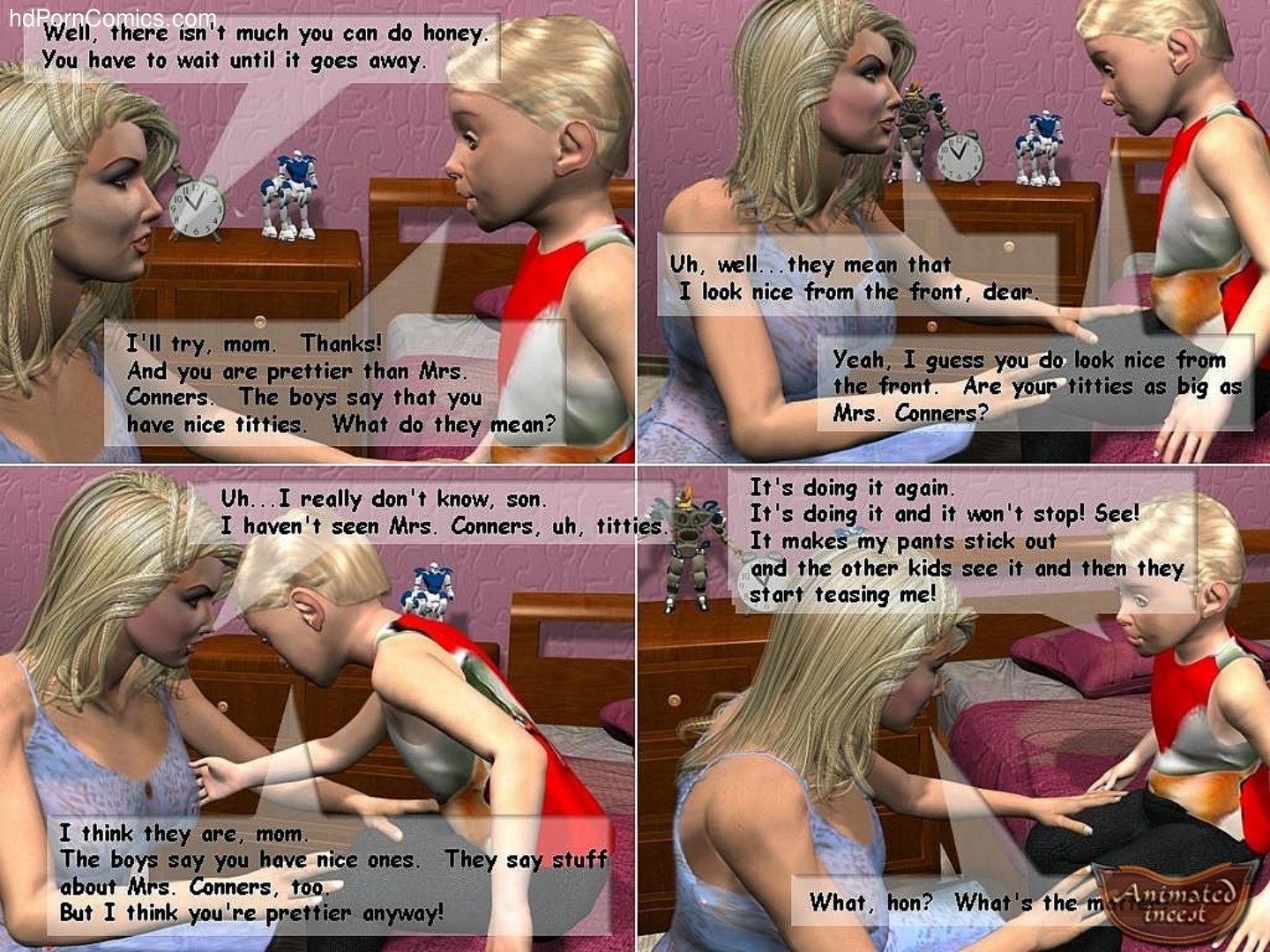 Son discovers his first pollution3 free sex comic